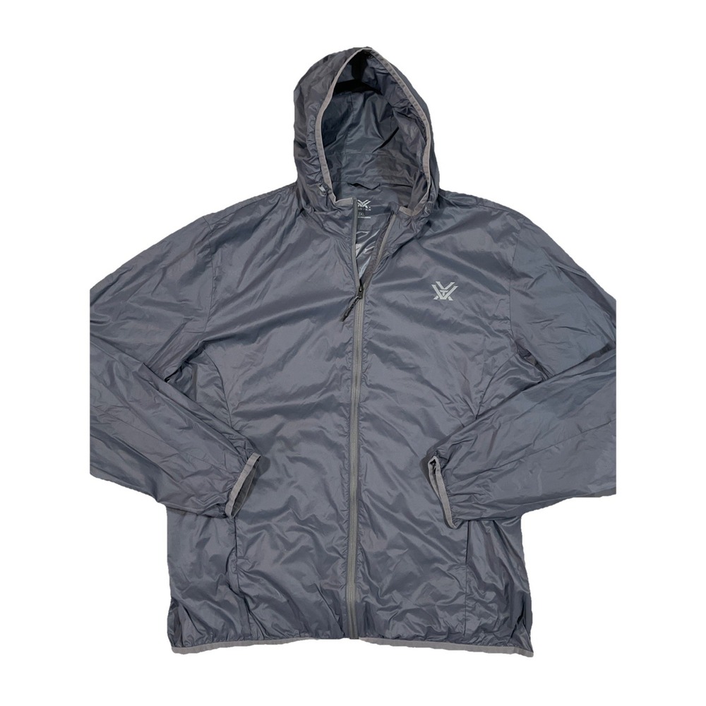 Vortex Men's Hooded 3XL‎ Nylon Windbreaker Jacket Performance Zipped Pockets